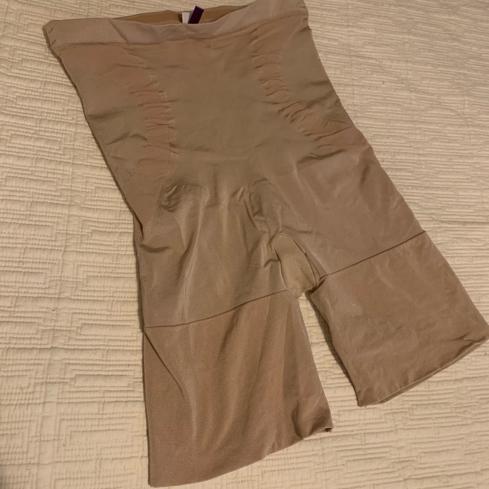 SPANX High-Waisted Shapewear Shorts - Tan